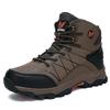 High-top Boots Men Comfortable Casual Anti-slip Breathable Warm Combat Boots Men Durable Plush Soft Outdoor Hiking Shoes Men