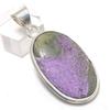Natural Purpurite Gemstone 925 Sterling Silver Jewelry Pendant 2.05" F4t44