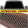 Водонепроницаемая черная перфорированная наклейка на заднее стекло, графическая наклейка для грузовика-фургона