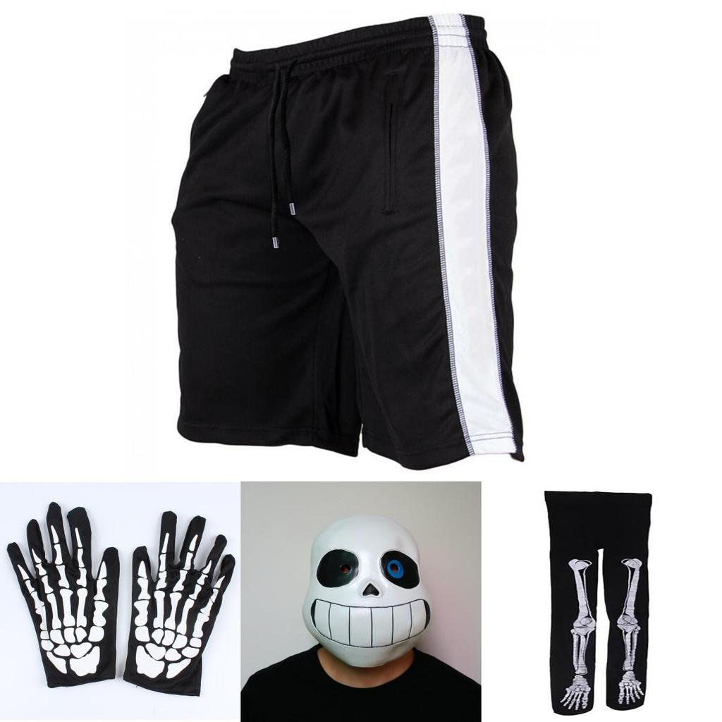Уникальный игровой костюм для косплея Undertale Sans, худи с удобными шортами и маской