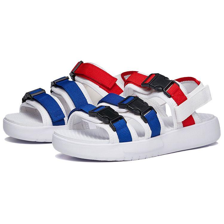Anta Сандалии для пляжного спорта Lifestyle Series One Strap Open Toe, мужские сандалии, белые, синие 912036905-2