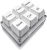 6Keys Copy Paste Search Save Cut Keyboard One Handed OSU Keypad Programmable Mechanical Shortcut Macro Keyboard for Working Game