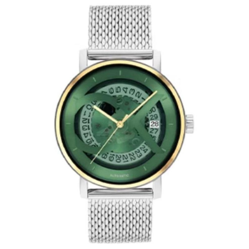CALVIN KLEIN watch automatic mechanical movement steel strap 40mm green dial unisex waterproof 30m 25300005