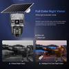 4G SIM Card Solar IP Camera 6K 12MP Three Screens 10X Zoom Outdoor CCTV Auto Tracking Build In Battery Waterproof Security Protection Cam