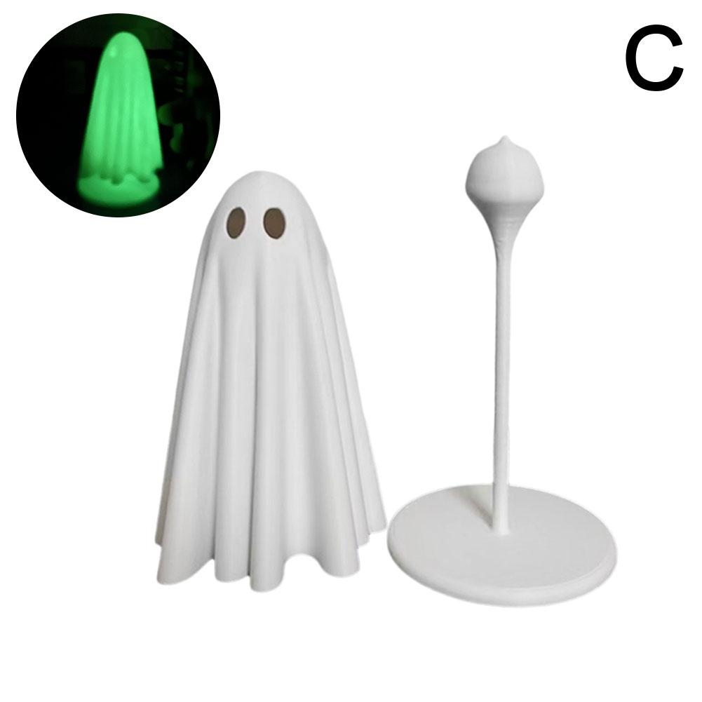 Украшение в виде призрачного человечка на Хэллоуин, 3D-печатное украшение, светящееся в темноте, подарки на вечеринку в честь Хэллоуина, домашний рабочий стол, атмосфера, аксессуары