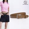 Belt Women'S Jeans Simple Leather Wide Belt Women'S Decoration Pure Cowhide Casual Pants With Black