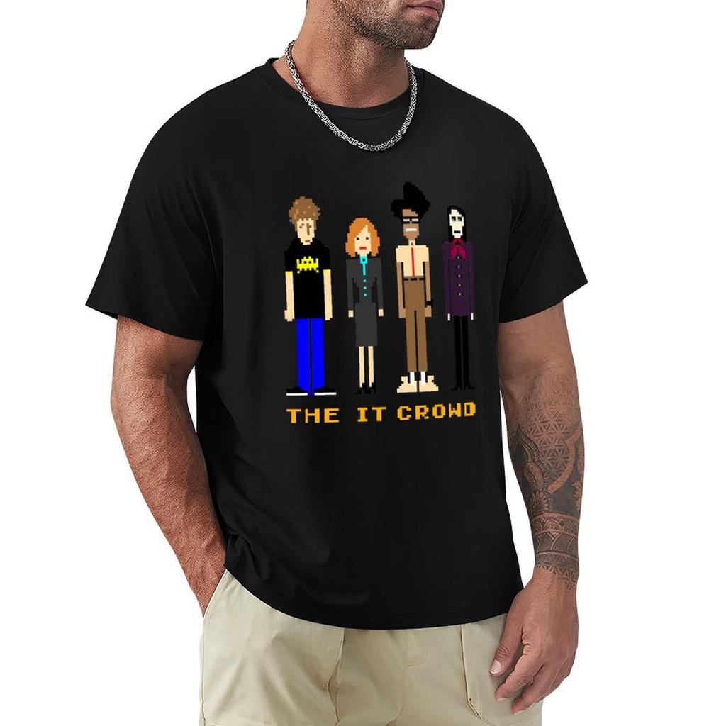 The It Crowd Pixels Tshirt Trendy Casual Short Sleeve Shirt