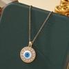 Популярное ожерелье из титановой стали синего цвета «Злой глаз» для женщин – Универсальное и персонализированное ювелирное изделие-цепочка для ключицы