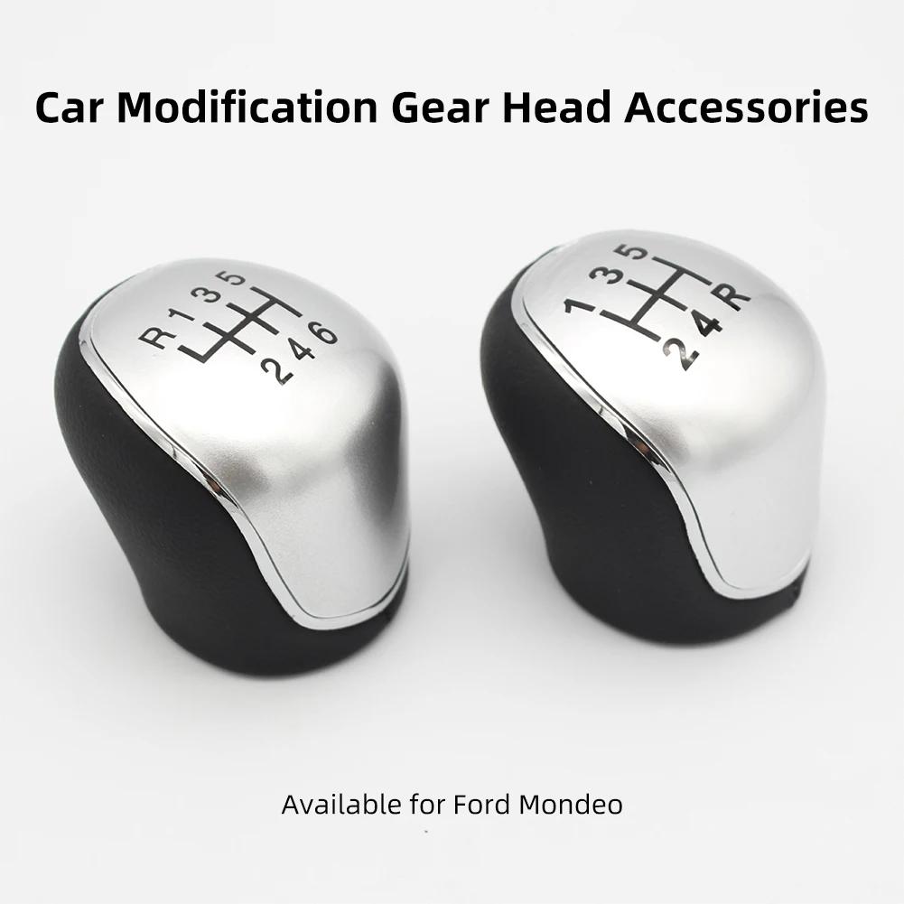 Ручка переключения передач 5/6 скоростей для Ford Mondeo 4 Mk4 Focus S-Max C-Max Kuga Galaxy кожаный рычаг переключения передач аксессуары для головы