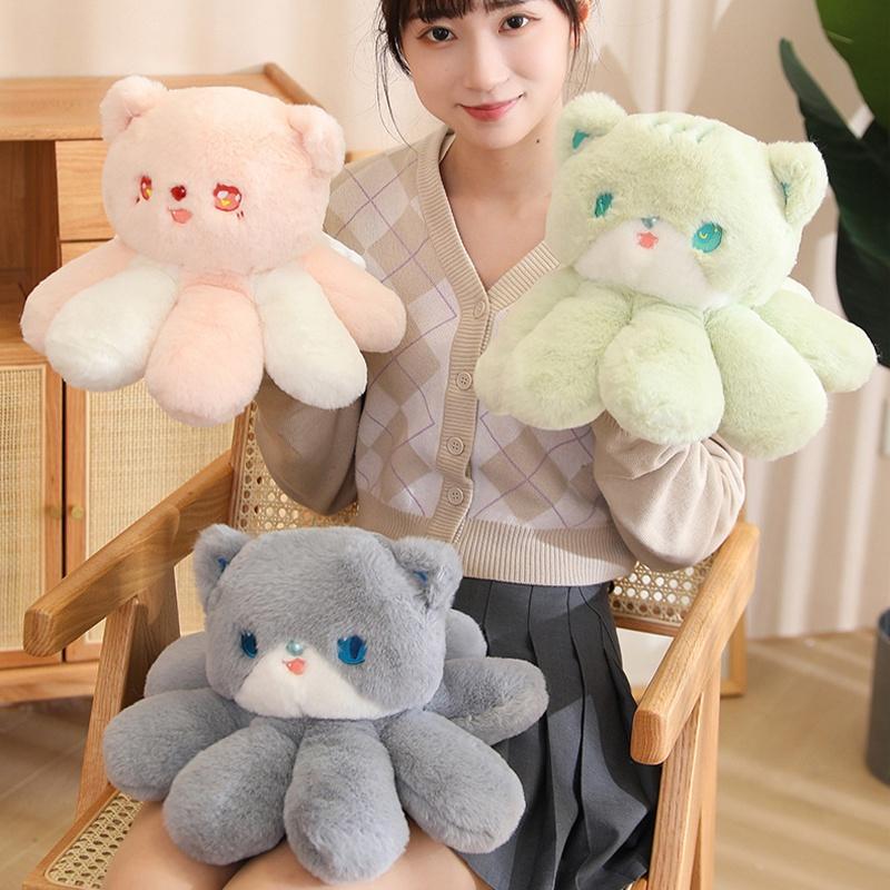 Милая плюшевая игрушка Jellycat в виде кошки, мягкая набивная подушка, кукла-осьминог, домашний декор, детский подарок
