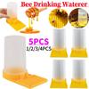 1-5Pcs Bee Feeder Drinking Water Waterer Honeycomb Bee Watering Feeder Safe Non-toxic Feeding Bee Drinker Tool Beekeeping Feeder