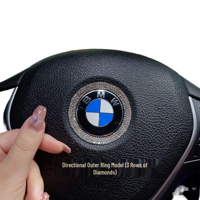 Наклейка на логотип автомобиля со стразами и бриллиантами для BMW 1/3/5 Серии, X1/X2/X3/X5