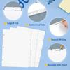 SUNEE Binder Dividers with Tabs for 3 Ring Binder, 8.5 x 11 Paper White Binder Dividers Blank with 8 Tabs, 4 Sets Page Dividers for School, Office