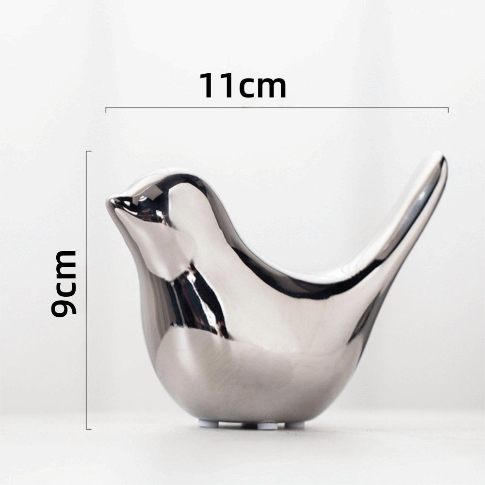 Black White Bird Sculpture Nordic Style Animal Statue Ornaments Bird Ceramic Figurines Home Decor