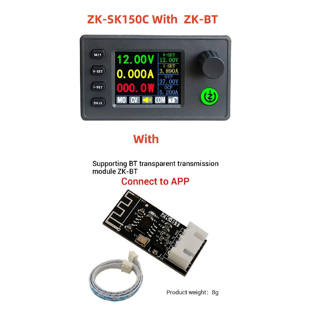SK150C 1,8-дюймовый цветной экран CNC Регулируемый повышающе-понижающий модуль источника питания постоянного тока DC 7-36V 8A 150W