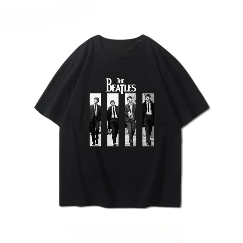 Short-sleeved T-shirt Men'swomen's Summer European American Rock Trend Brand Loose Tshirts Cotton T-shirts Tops