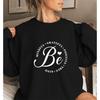 Women's Positive Letter Print Round Neck Hoodie - Autumn/Winter Collection