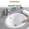 Oval Ceramic Semi-Recessed Countertop Bathroom Sink