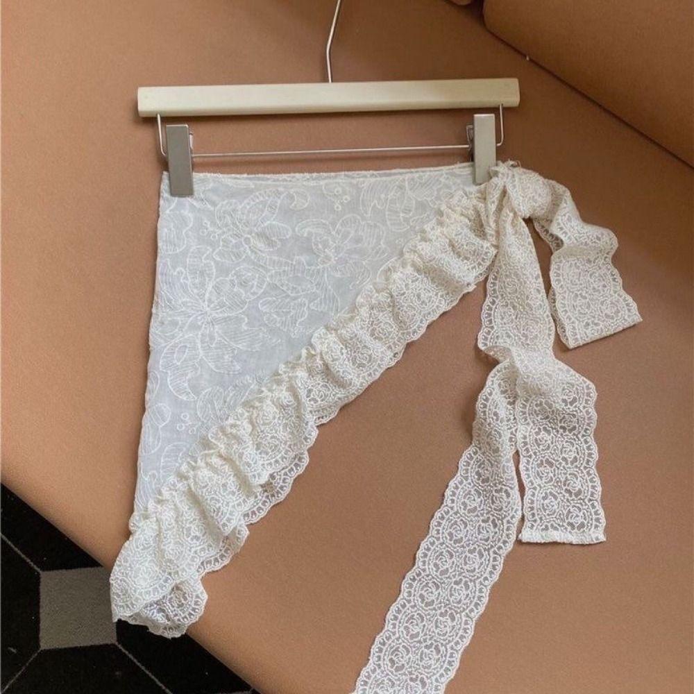 Ethnic Style Lace Headband Embroidered Embroidered Flower Scarves All-match Skirt Curtain Women