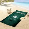 Custom Name Plymouth Argyle Print Beach Towel, Large Soft Quick Dry Towel for Beach Camping Swimming