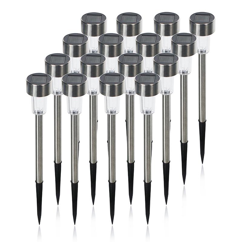 Популярные водонепроницаемые солнечные уличные светильники для газонов и садов - нержавеющая сталь