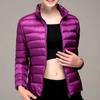 Winter Women's Casual Solid Color Thin Waterproof Down Jacket White Duck Down Hooded Down Jacket