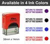 Printtoo Return To Sender Not At This Address Self Inking Rubber Stamp Pre,Inked Office Stamp, Home Office Business Stationery, 38 X 14 Mm,
