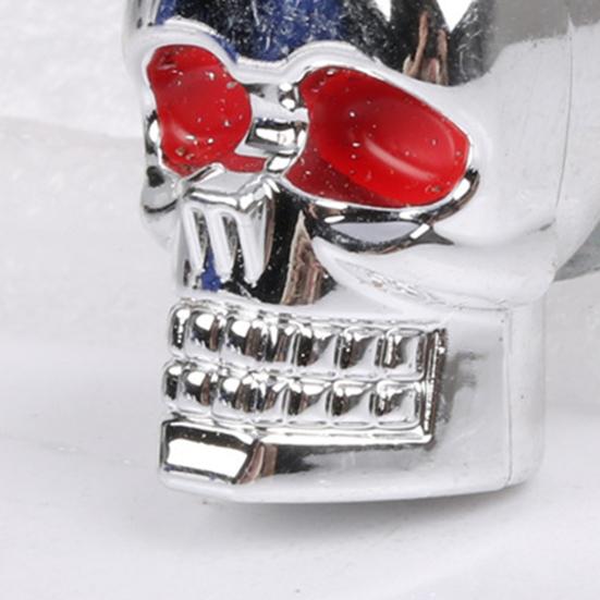 2Pcs Skull Bolt 3D Design Easy-Installation Electroplating Not Easy To Rust High Impact Resistant Decoration