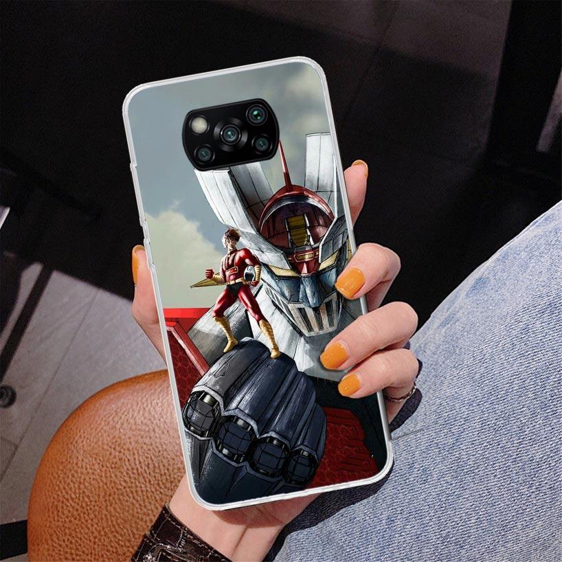 Manga Mazinger Z Anime Phone Case For Xiaomi Poco X7 X6 X5 Pro F7 Ultra Redmi 15C 15 13C 13 12C 12 10 10A 10C 9 9A 9C 9T Cover P