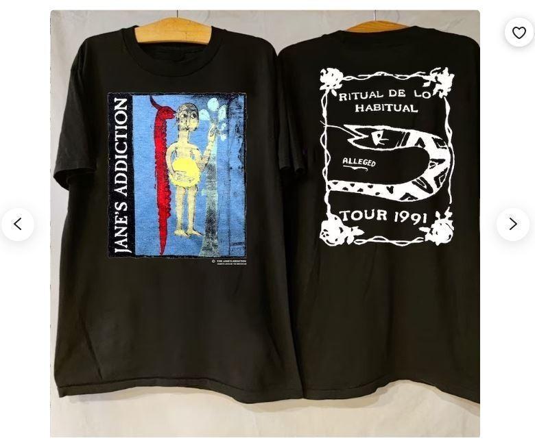 Футболка Jane’s Addiction Ritual De Lo Habitual Alleged Tour 1991. Футболка Unisex