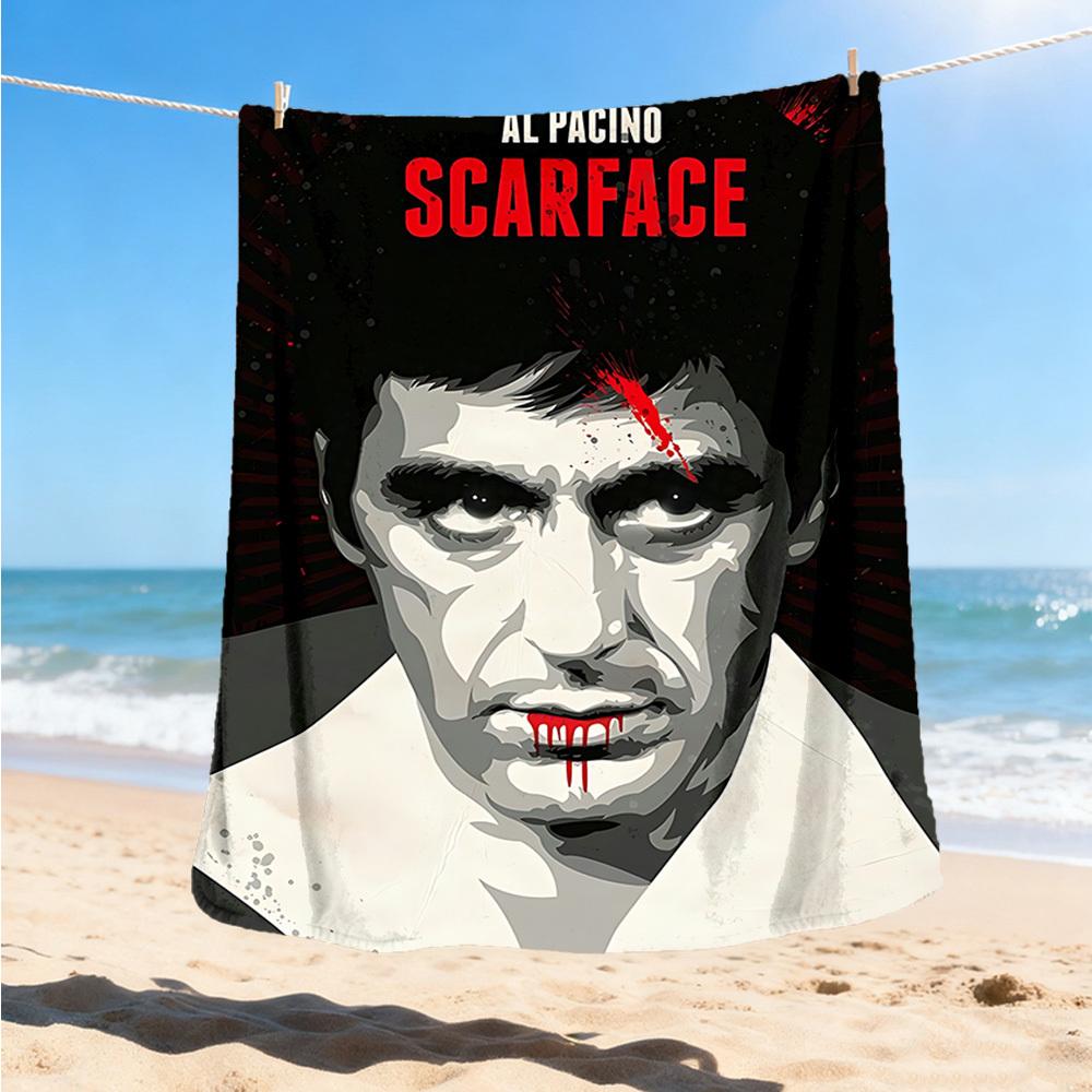 1 шт. Фланелевое одеяло Scarface для улицы для девочек, мягкое, легкое, идеально подходит для кемпинга и в качестве подарка, Цифровой