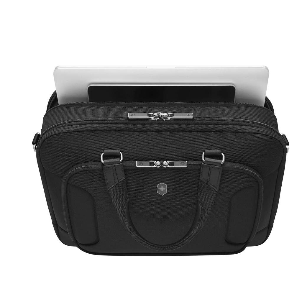 VICTORINOX Werks Traveler 7.0 Briefcase Business Bag 20L 15.6-Inch Laptop 11-Inch Tablet Storage Pocket Organizer Pocket Shoulder Strap Black 653648