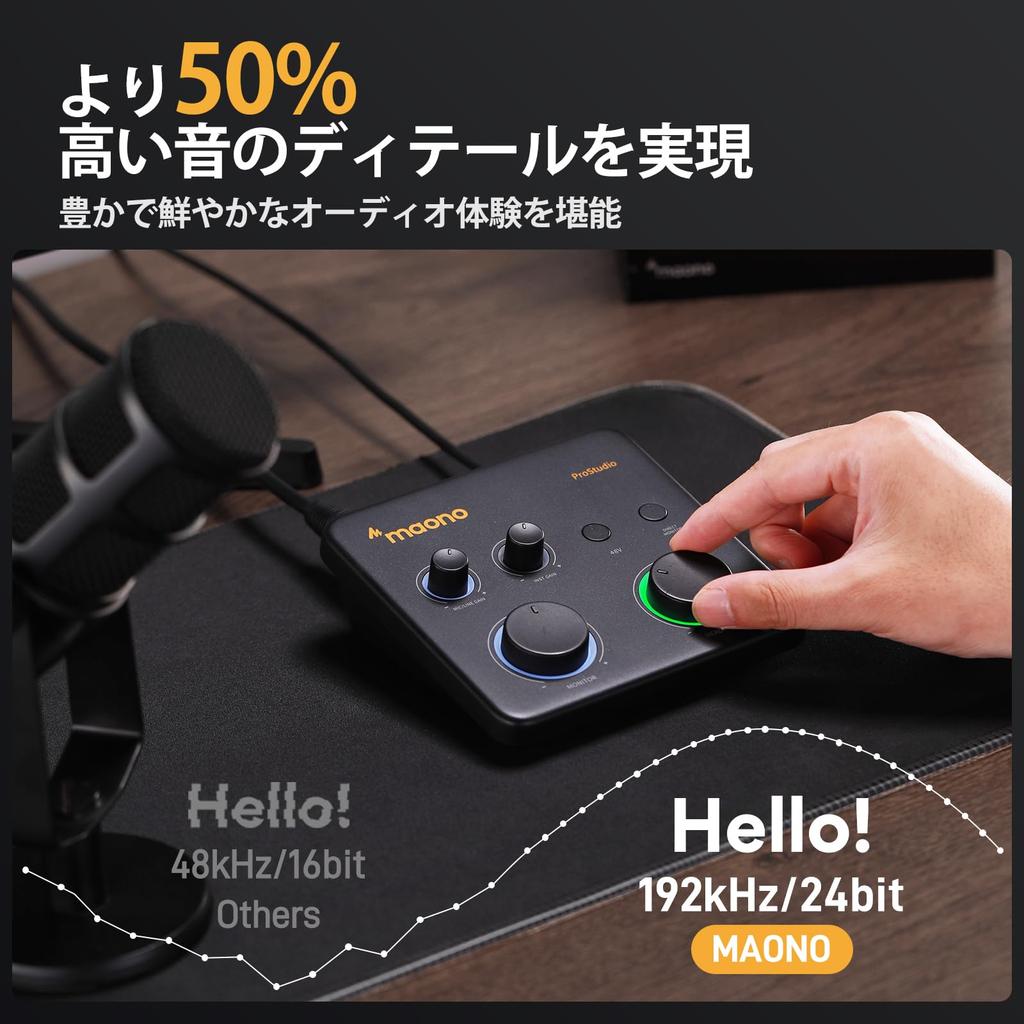 MAONO PS22-LITE Audio Interface, Audio Mixer with XLR Inputs, Routing, DAW, InstrumentPCSmartphoneHeadphone Compatible, Music Production, Home