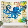 Psychedelic Octopus Tapestry,Sea Animal Tapestry Wall Hanging for Bedroom College Dorm Ocean Tapestries for Home Living Room