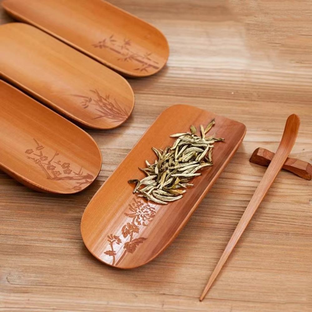 Китайский бамбуковый чайный набор ложек традиционный чайный совок кофейные принадлежности скребок для чая магазин чая