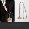 Comfortable Secure Phone Lanyard Anti-Drop Crossbody Neck Strap with Card Holder Solid Color Phone Case Strap for Travel Work
