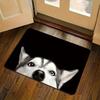 1pc Non-slip Realistic Siberian Husky Floor Mat - Anti-skid Mat for Living Room, Bedroom, Office