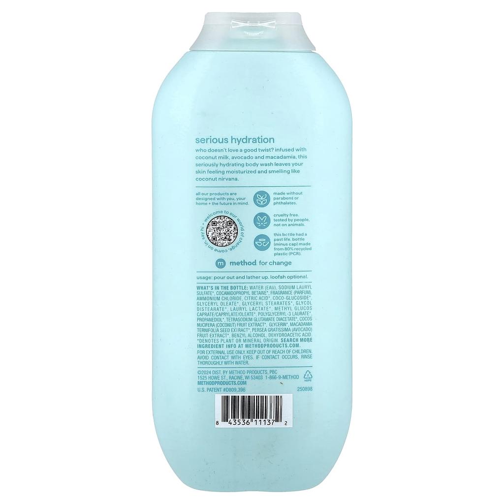 Гель для душа Method Hydrating, Coco Twist, 532 мл (18 жидких унций)