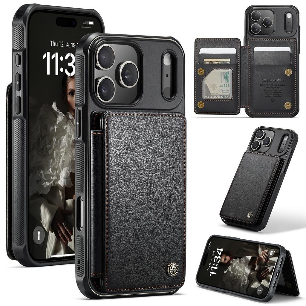 CaseMe-C22 Защитные наклейки для iPhone Air /17/17e/17 Pro/17 Pro Max, Роскошный чехол-кошелек из ПУ-кожи с держателем для карт для Женщины Мужчины