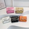 Chic 2024 Spring New Fashion Diamond Chain Shoulder Messenger Bag White Black Khaki Pink Orange