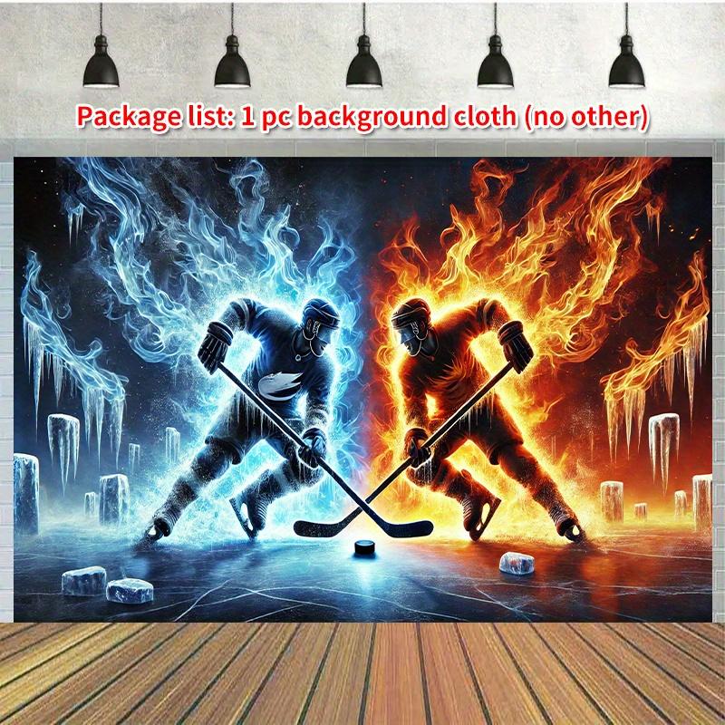 2D plane 1-piece background cloth for ice hockey match suitable for birthdays anniversaries and family events