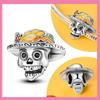 Copper Luminous Hip-Hop Black Skull Charm Pendant Beads Fit Original Bracelet For Women Valentine Day Jewelry Gifts