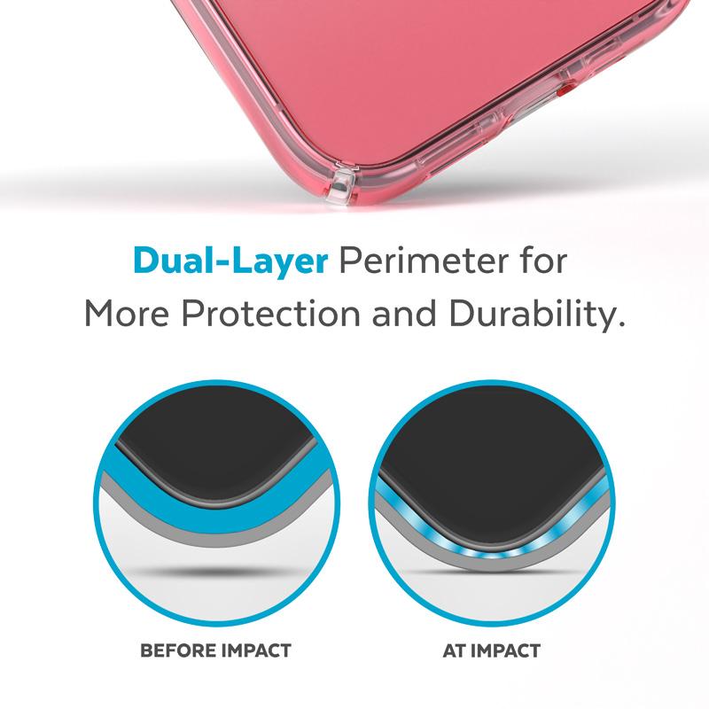 Speck Presidio Perfect-Clear + Ombre - Etui Iphone 14 Pro Max Z Powłoką Microban (Clear / Vintage Rose Fade)