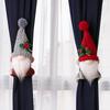 Christmas Curtain Tie Arm Non-slip 3D Gnome Doll Long Leg Knitted Hat Handmade Faceless Gnome