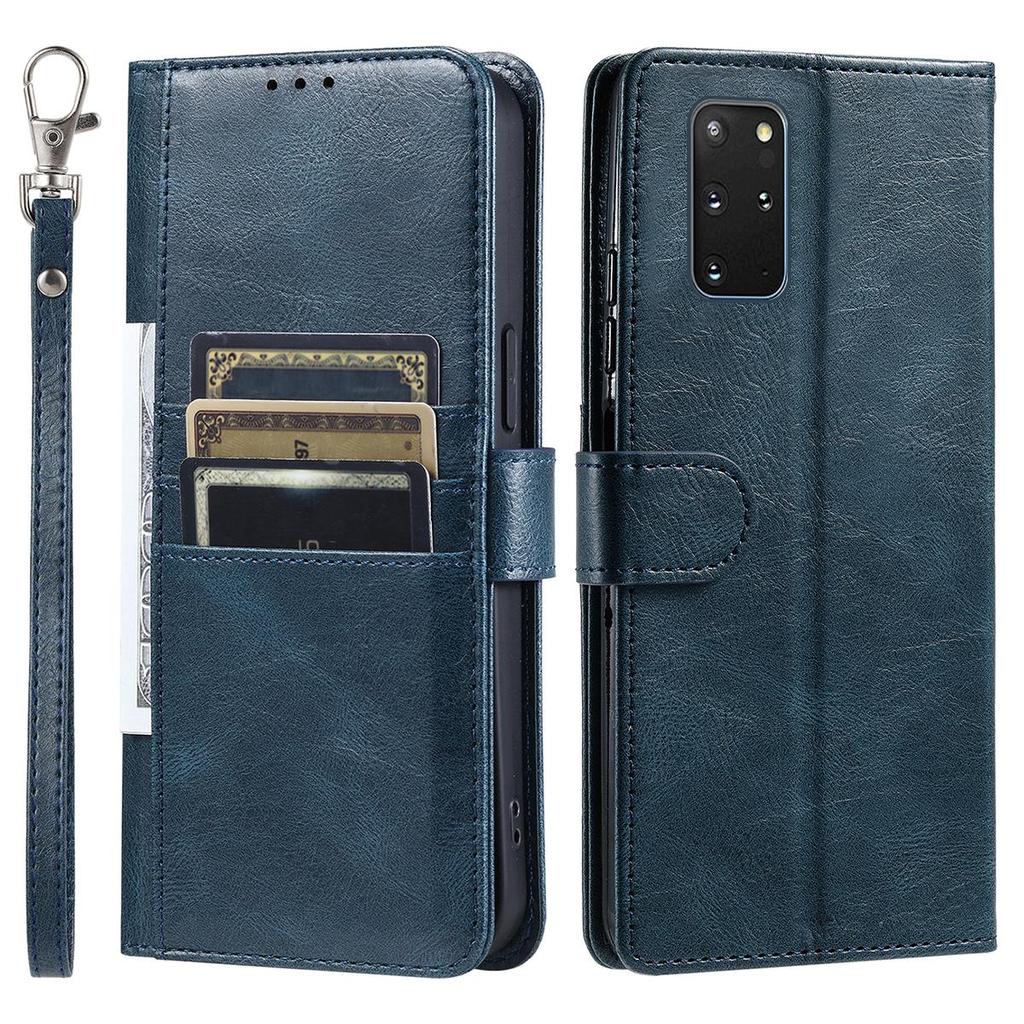Чехол-книжка для Samsung Galaxy S20+ в ретро-стиле из ПУ-кожи с отделениями для карт