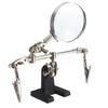 Helping Hand Tool Soldering Stand With 4X Welding Magnifying Glass Led Adjustable 2 Alligator Clips 360 Degree Rotating