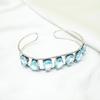 Браслет-манжета Swiss Blue Topaz, браслет из настоящего драгоценного камня, браслет-манжета из стерлингового серебра 925 пробы, ювелирные изделия ручной работы, регулируемый браслет для подарка, женские ювелирные изделия