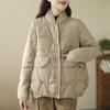 Женский короткий пуховик, свободная зимняя куртка на белом утином пуху