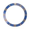 Watch Bezels Inserts Blue Circle with Gold Words Ceramics Watch Dial Bezel Ring for Replacements