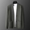 Spring and Autumn New Men's Cardigan Youth Casual Men's Knitted Sweater Solid Color Cardigan Jacket